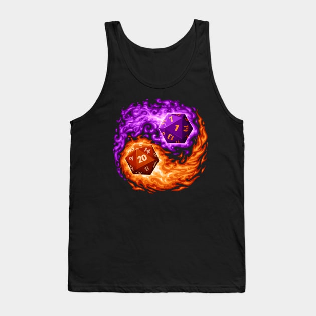 D20 Yin Yang Tank Top by RedBug01